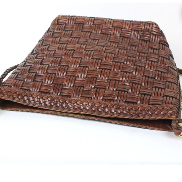 Vintage Woven Leather bag w/ Braided straps | CEM | Y2K 2000s fashion - Picture 5 of 5